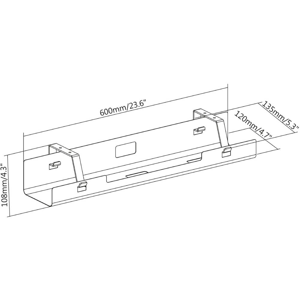 Фото 3 Організатор кабелю DIGITUS Management Tray Вlack (DA-90450)