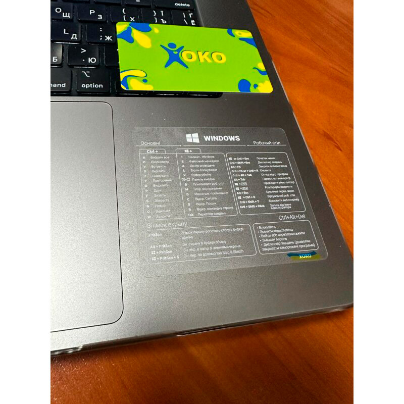 Наклейка XOKO із клавішами гарячого набору для Windows Transparent White (XK-MCR-WIW) Тип наліпка