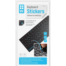 Наклейка на клавіатуру COLORWAY Black White/Blue (CW-BWBL)