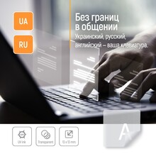 Наклейка на клавіатуру COLORWAY Transparent/White (СW-NW)