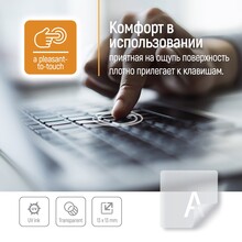 Наклейка на клавіатуру COLORWAY Transparent/White (СW-NW)