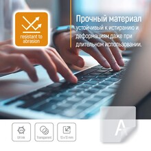 Наклейка на клавіатуру COLORWAY Transparent/White (СW-NW)