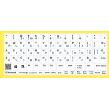 Наклейки на клавіатуру BESTKEY 76 кл Black White/Blue (BKU13WHI_BLU)