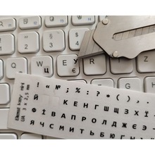 Наклейки на клавіатуру BESTKEY 56 кл Black/White (BKm3BlTr)