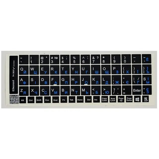 Наклейки на клавіатуру BESTKEY 68 кл Blue (BK13BLU/023)