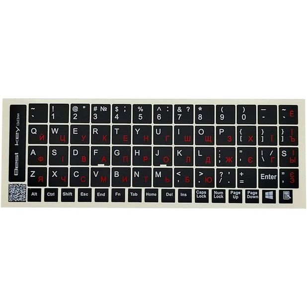 Наклейки на клавиатуру BESTKEY 68 кл Red (BK13RED/025)