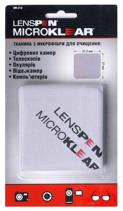 Чистящая салфетка из микрофибры LENSPEN MK-2-G MicroKlear Microfibre Suede Cloth