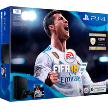 Купить в Харькове - Игровая консоль SONY PlayStation 4 Slim 1Tb Black (FIFA 18)