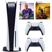 Бандл Ігрова приставка SONY PS5 BluRay + DualSense + FIFA22 + Mortal Kombat 11
