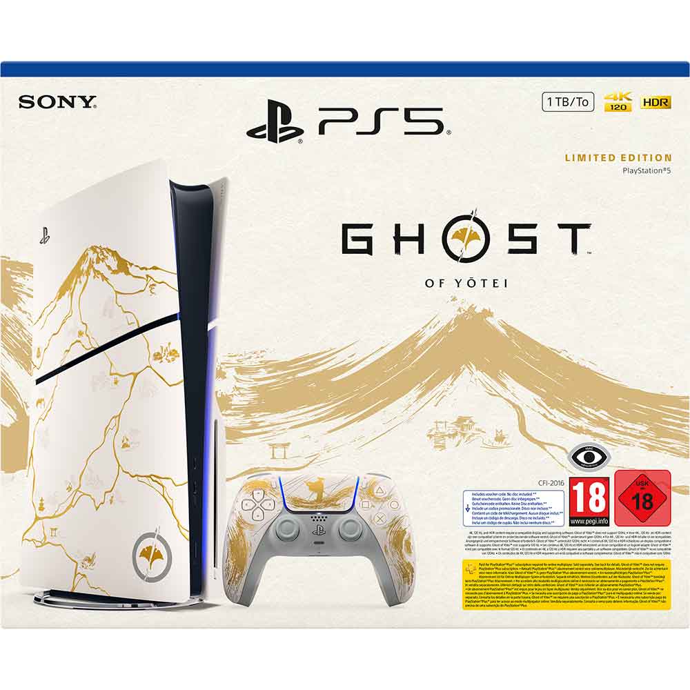 Игровая приставка SONY PlayStation 5 (PS5) Slim Blu-ray Ghost of Yotei Limited Edition Процессор   8-ядерный x86-64 AMD Ryzen Zen 2 (Частота: до 3.5 ГГц)