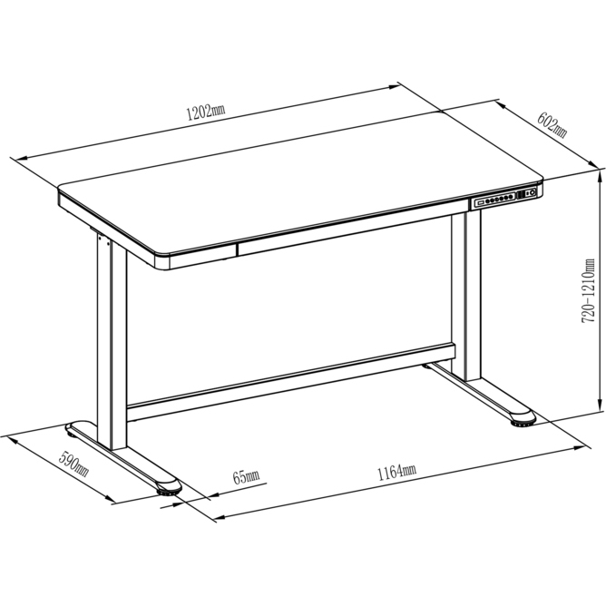 Внешний вид Компьютерный стол DIGITUS Electric Height Adjustable White (DA-90406)