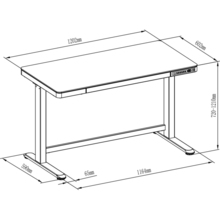 Компьютерный стол DIGITUS Electric Height Adjustable White (DA-90406)