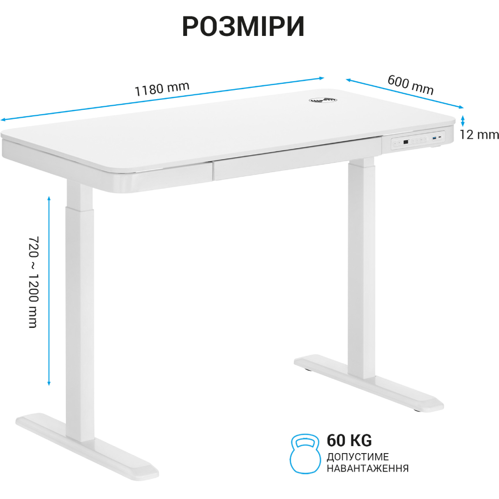 Фото 14 Стіл OFFICEPRO ODE111W