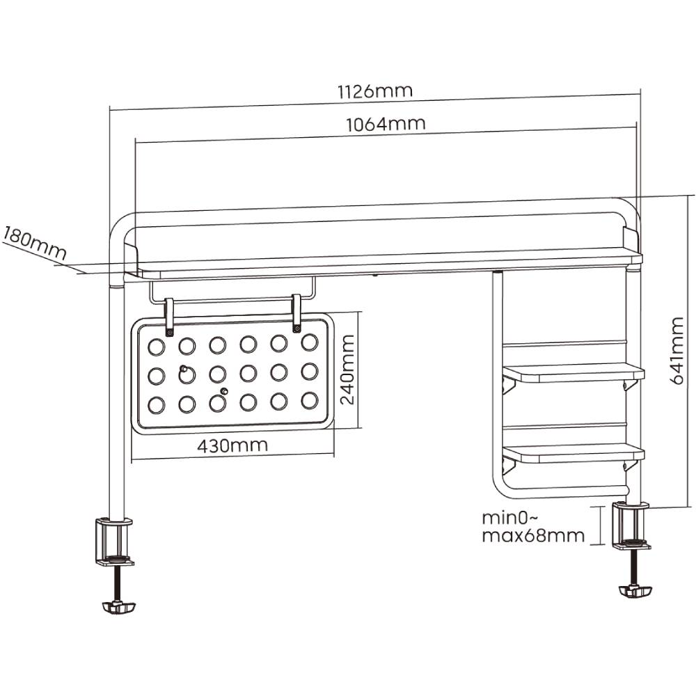 Зображення Настільний органайзер OFFICEPRO DS253WW White/Wood