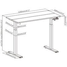 Комп'ютерний стіл 2E СЕ120B-MECHANIC Black