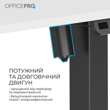 Стіл комп'ютерний OFFICEPRO ODE1260WB White/Black