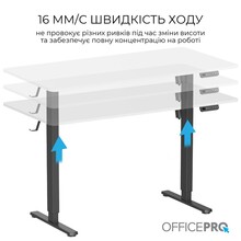 Комп'ютерний стіл OFFICEPRO White/Black (ODE1470WB)