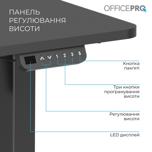 Покупка Компьютерный стол OFFICEPRO Black (ODE1670B)