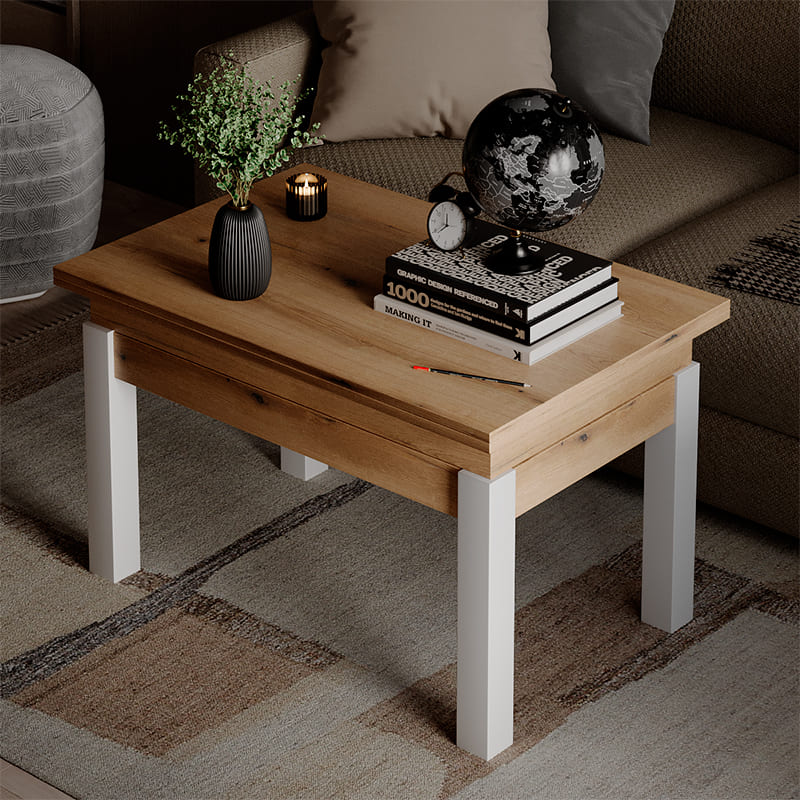 Стіл ART IN HEAD B-Fly Oak Evok/White Diamond (TB09101000110) Висота 510