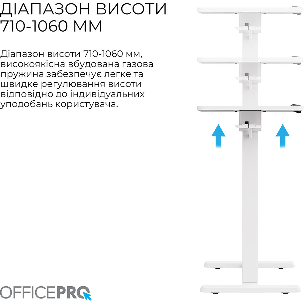 Компьютерный стол OfficePro ODM320W White Ширина 710
