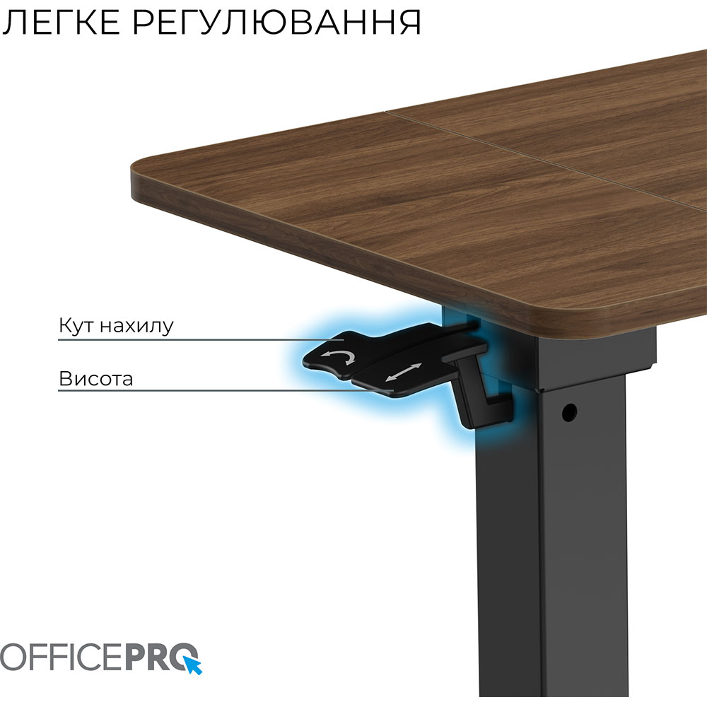 Компьютерный стол OfficePro ODM320DW Dark Wood/Black Глубина 400