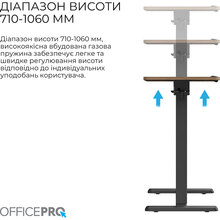 Компьютерный стол OfficePro ODM320DW Dark Wood/Black