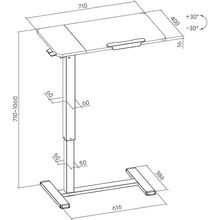 Компьютерный стол OfficePro ODM320DW Dark Wood/Black
