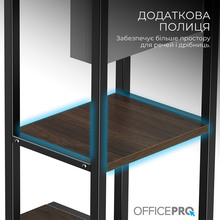 Приставной столик OFFICEPRO Dark Wood Black (SD175DW)