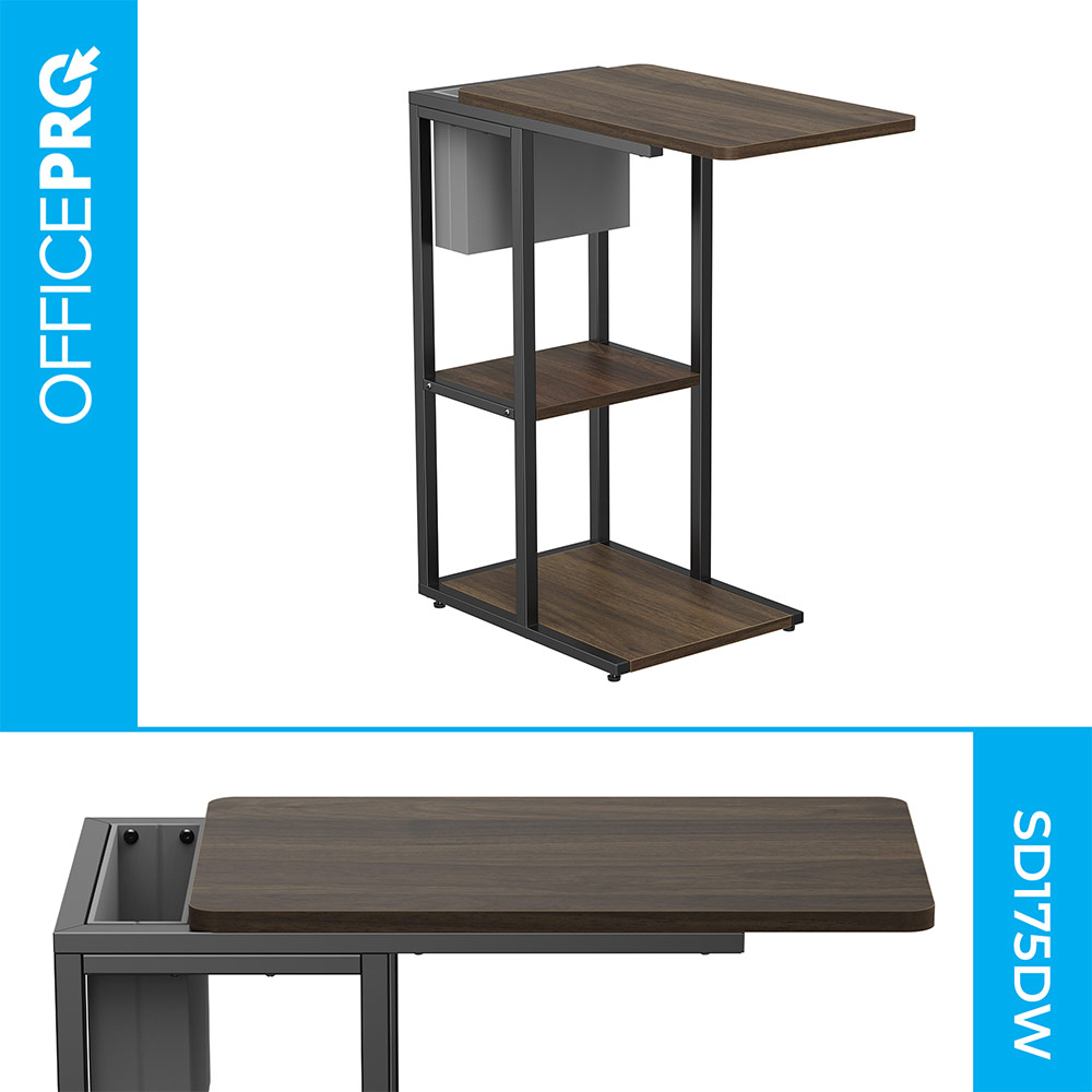 Приставной столик OFFICEPRO Dark Wood Black (SD175DW) Тип журнальные столики