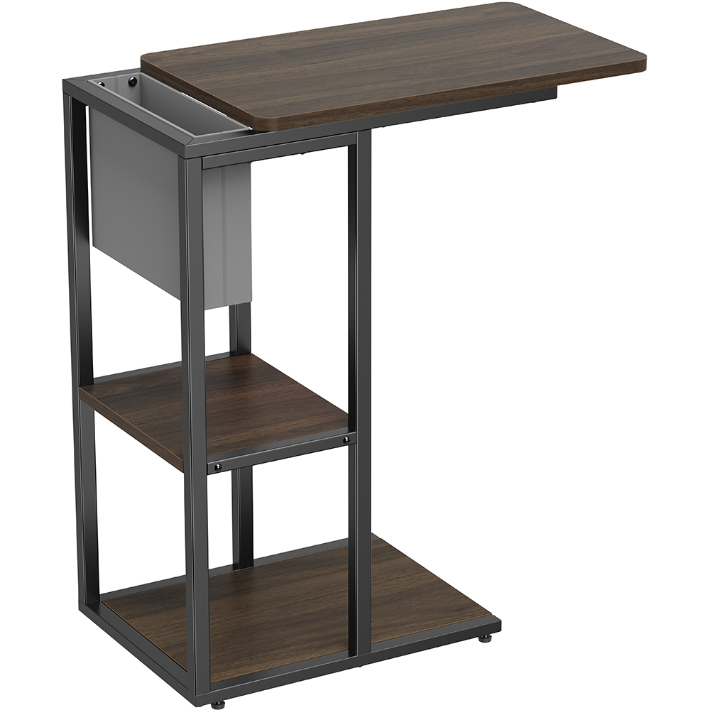 Приставний столик OFFICEPRO Dark Wood Black (SD175DW) Ширина 590
