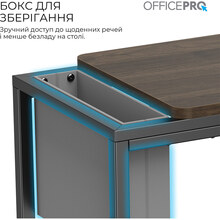 Приставной столик OFFICEPRO Dark Wood Black (SD175DW)