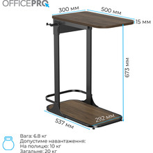 Компьютерный стол OfficePro SD137DW Dark Wood/Black