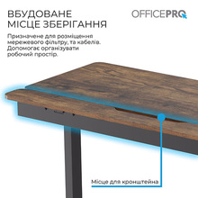 Компьютерный стол OFFICEPRO ODE1575DW Dark Wood/Black