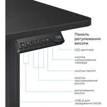 Компьютерный стол OFFICEPRO Black (ODE1880B)