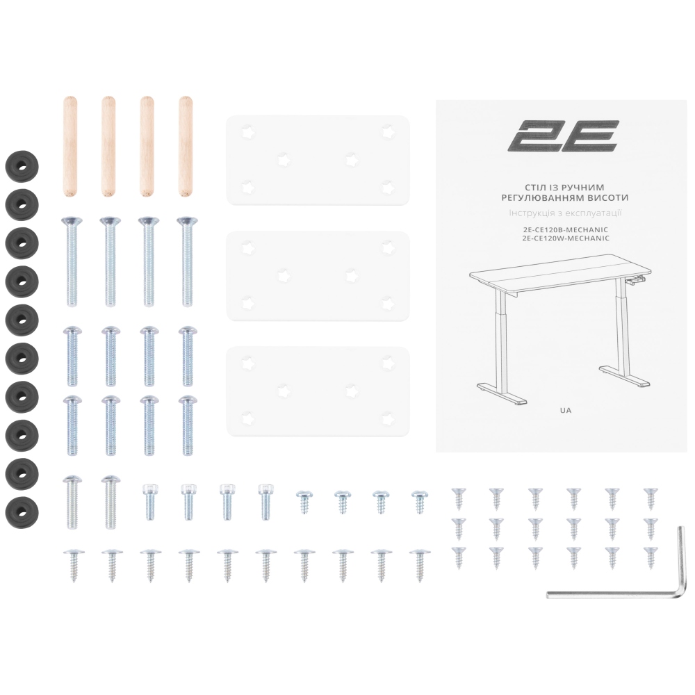 Внешний вид Компьютерный стол 2E СЕ120W-MECHANIC White