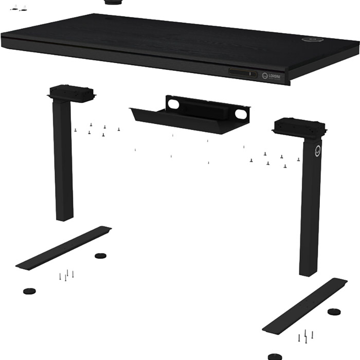 Компьютерный стол LORGAR PRO 80W Wood Black (LRG-DP80W) Ширина 1400