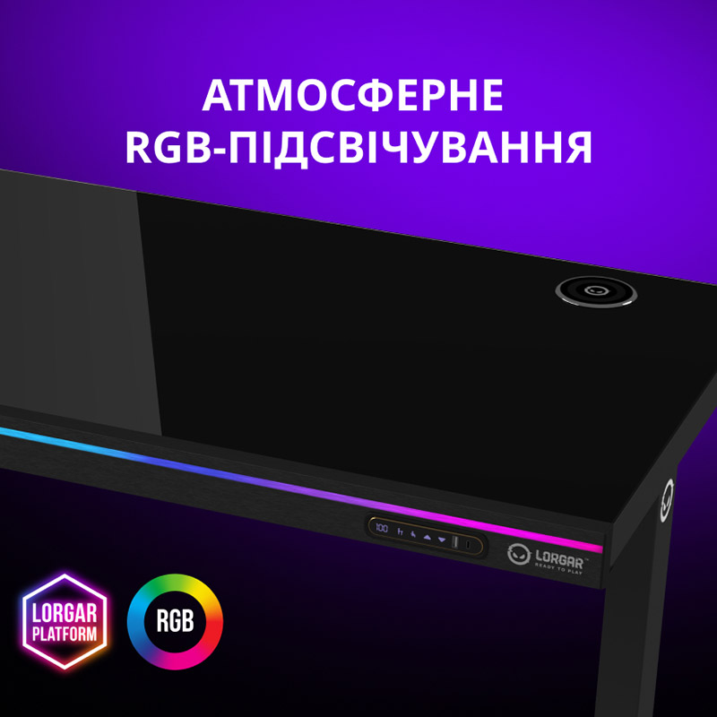 Обзор Компьютерный стол LORGAR PRO 80G Glass Black (LRG-DP80G)