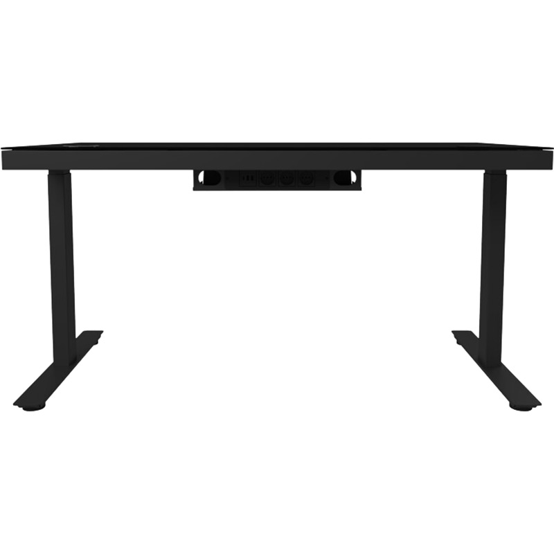 Фото Компьютерный стол LORGAR PRO 80G Glass Black (LRG-DP80G)