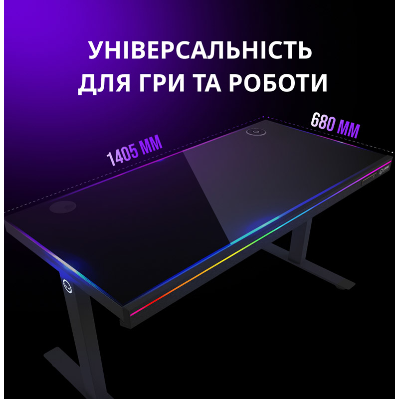 В интернет магазине Компьютерный стол LORGAR PRO 80G Glass Black (LRG-DP80G)