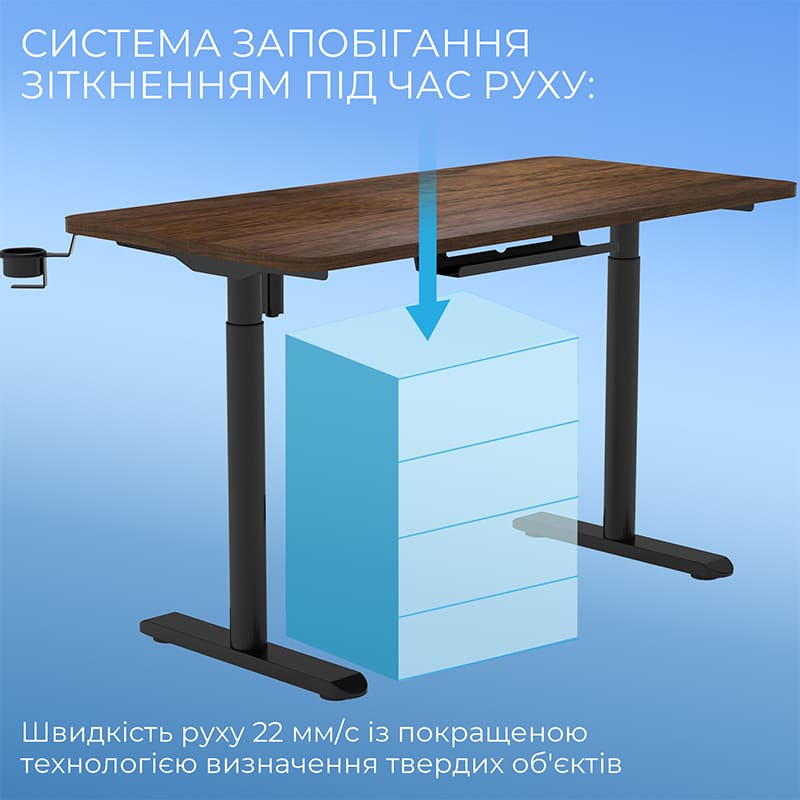 Изображение Стол SIHOO D05 Walnut/Black (D05-104/D05-107)