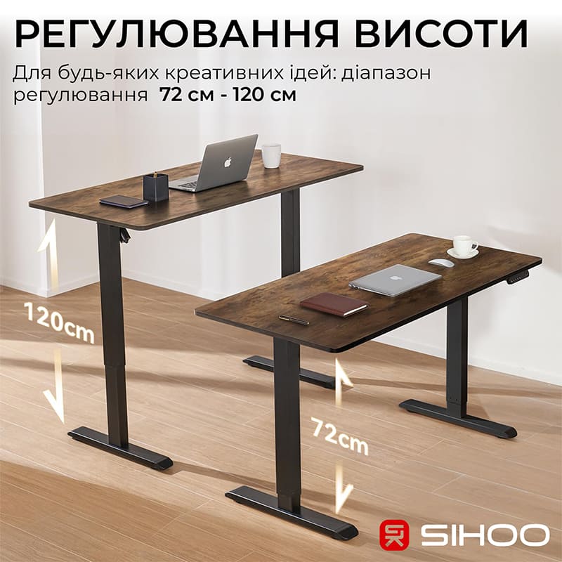 Покупка Стол SIHOO D03 Walnut/Black (D03-104/D03-108)