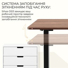 Стол SIHOO D03 Walnut/Black (D03-104/D03-108)