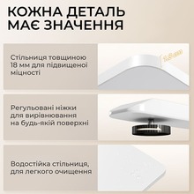 Стол SIHOO D03 White (D03-106/D03-107)