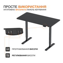 Компьютерный стол ITECH Black (MT12BB)