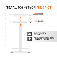 Компьютерный стол ITECH White (MT12BW)