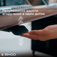 Компьютерній стол SIHOO D07 1.6m Walnut Black (D07B-101/D07J-101-AB)