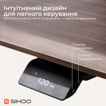 Компьютерній стол SIHOO D07 1.6m Walnut Black (D07B-101/D07J-101-AB)