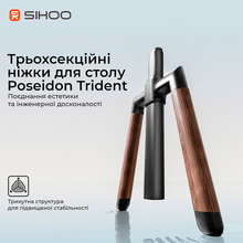 Компьютерній стол SIHOO D07 1.6m Walnut Black (D07B-101/D07J-101-AB)