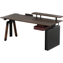 Компьютерній стол SIHOO D07 1.6m Walnut Black (D07B-101/D07J-101-AB)