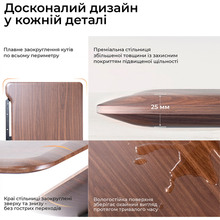 Компьютерній стол SIHOO D07 1.6m Walnut Black (D07B-101/D07J-101-AB)